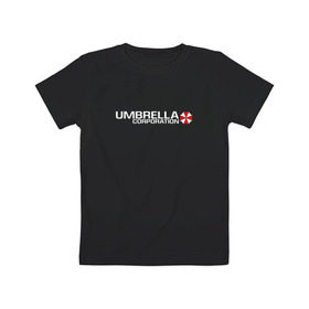 Детская футболка хлопок с принтом UMBRELLA CORP в Санкт-Петербурге, 100% хлопок | круглый вырез горловины, полуприлегающий силуэт, длина до линии бедер | Тематика изображения на принте: ada wong | biohazard | leon | nemesis | project resistance | raccoon city | re | re3 | resident evil | resident evil 3 | rpd | stars | umbrella | ада вонг | амбрелла | немезис | ужасы