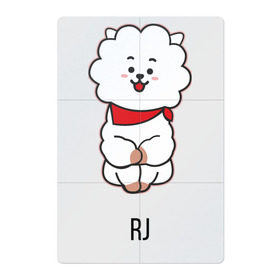 Магнитный плакат 2Х3 с принтом BTS BT21 RJ в Санкт-Петербурге, Полимерный материал с магнитным слоем | 6 деталей размером 9*9 см | bt21 | bts | j hope | jimin | jin | jungkook | k pop | puzzle star bt21 | rj | rm | suga | v | для детей | игра | музыка