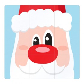 Магнитный плакат 3Х3 с принтом Лицо Дедушки мороза в Санкт-Петербурге, Полимерный материал с магнитным слоем | 9 деталей размером 9*9 см | 2020 | christmas | claus | happy | merry | new | santa | year | год | годом | дед | дедушка | клаус | мороз | новый | новым | подарок | поздравить | рождество | рождеством | санта