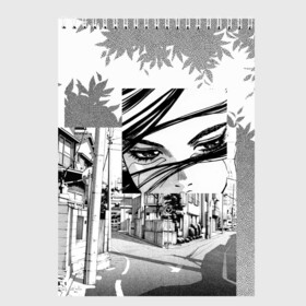 Скетчбук с принтом sad manga в Санкт-Петербурге, 100% бумага
 | 48 листов, плотность листов — 100 г/м2, плотность картонной обложки — 250 г/м2. Листы скреплены сверху удобной пружинной спиралью | anime | manga | sad | tokyo | аниме | взгляд | глаза | грусть | девушка | дерево | дорога | листья | манга | одиночество | токио | улица | ч б | черно белые | япония