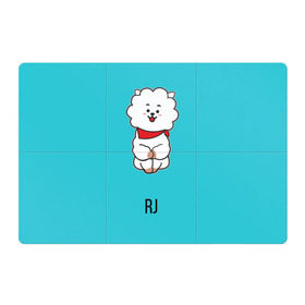 Магнитный плакат 3Х2 с принтом BTS BT21 RJ в Санкт-Петербурге, Полимерный материал с магнитным слоем | 6 деталей размером 9*9 см | bt21 | bts | j hope | jimin | jin | jungkook | k pop | puzzle star bt21 | rj | rm | suga | v | для детей | игра | музыка