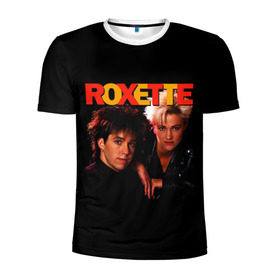 Мужская футболка 3D спортивная с принтом Roxette в Санкт-Петербурге, 100% полиэстер с улучшенными характеристиками | приталенный силуэт, круглая горловина, широкие плечи, сужается к линии бедра | pop | rock | roxette | мари фредрикссон | пер гессле | поп | поп рок. евро поп | рок | роксет | роксэт