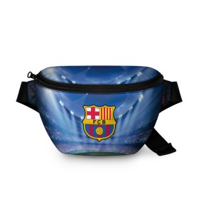 Поясная сумка 3D с принтом FC Barcelona в Санкт-Петербурге, 100% полиэстер | плотная ткань, ремень с регулируемой длиной, внутри несколько карманов для мелочей, основное отделение и карман с обратной стороны сумки застегиваются на молнию | barcelona | spain | барселона | испания