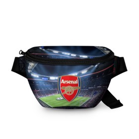 Поясная сумка 3D с принтом FC Arsenal в Санкт-Петербурге, 100% полиэстер | плотная ткань, ремень с регулируемой длиной, внутри несколько карманов для мелочей, основное отделение и карман с обратной стороны сумки застегиваются на молнию | arsenal | england | англия | арсенал