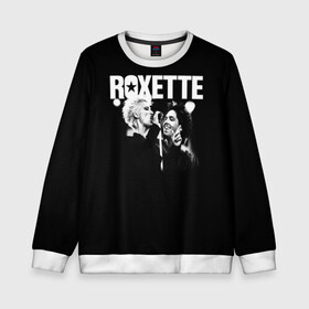 Детский свитшот 3D с принтом Roxette в Санкт-Петербурге, 100% полиэстер | свободная посадка, прямой крой, мягкая тканевая резинка на рукавах и понизу свитшота | pop | rock | roxette | мари фредрикссон | пер гессле | поп | поп рок. евро поп | рок | роксет | роксэт