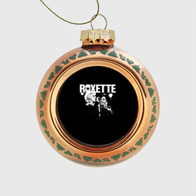 Стеклянный ёлочный шар с принтом Roxette в Санкт-Петербурге, Стекло | Диаметр: 80 мм | pop | rock | roxette | мари фредрикссон | пер гессле | поп | поп рок. евро поп | рок | роксет | роксэт