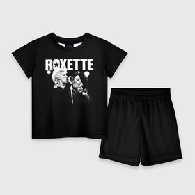 Детский костюм с шортами 3D с принтом Roxette в Санкт-Петербурге,  |  | pop | rock | roxette | мари фредрикссон | пер гессле | поп | поп рок. евро поп | рок | роксет | роксэт