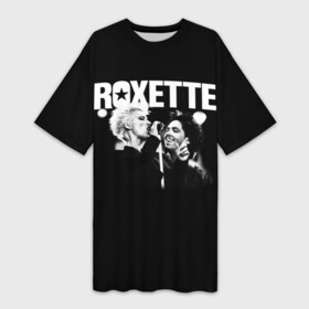 Платье-футболка 3D с принтом Roxette в Санкт-Петербурге,  |  | pop | rock | roxette | мари фредрикссон | пер гессле | поп | поп рок. евро поп | рок | роксет | роксэт