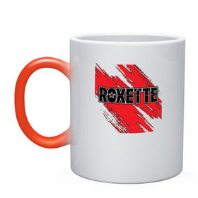 Кружка хамелеон с принтом Roxette в Санкт-Петербурге, керамика | меняет цвет при нагревании, емкость 330 мл | roxette | европоп | музыка | поп | ро | рок | роксэт