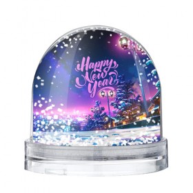 Снежный шар с принтом Happy New Year в Санкт-Петербурге, Пластик | Изображение внутри шара печатается на глянцевой фотобумаге с двух сторон | 