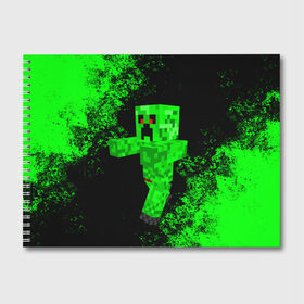Альбом для рисования с принтом MINECRAFT в Санкт-Петербурге, 100% бумага
 | матовая бумага, плотность 200 мг. | game | minecraft | блоки | игра | квадраты | компьютерная игра | крипер | майнкрафт