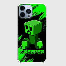 Чехол для iPhone 13 Pro Max с принтом MINECRAFT CREEPER в Санкт-Петербурге,  |  | game | minecraft | блоки | игра | квадраты | компьютерная игра | крипер | майнкрафт