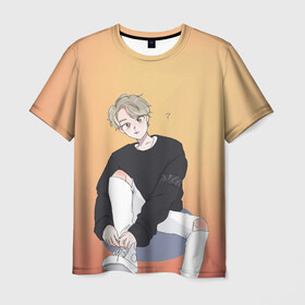 Мужская футболка 3D с принтом K-pop в Санкт-Петербурге, 100% полиэфир | прямой крой, круглый вырез горловины, длина до линии бедер | k pop | kpop | stray kids | к поп | кпоп | стрей кидс | стрэй кидс
