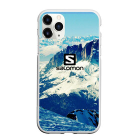 Чехол для iPhone 11 Pro матовый с принтом SALOMON в Санкт-Петербурге, Силикон |  | Тематика изображения на принте: salomon | горы | снег | спорт