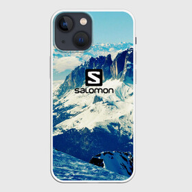 Чехол для iPhone 13 mini с принтом SALOMON в Санкт-Петербурге,  |  | salomon | горы | снег | спорт