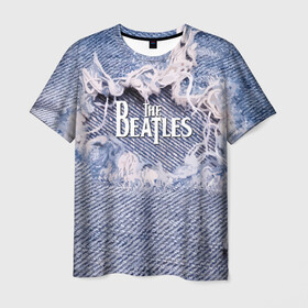 Мужская футболка 3D с принтом The Beatles в Санкт-Петербурге, 100% полиэфир | прямой крой, круглый вырез горловины, длина до линии бедер | england | group | jeans | legend | liverpool | music | rock | the beatles | англия | битлз | группа | джинса | легенда | ливерпуль | музыка | рок