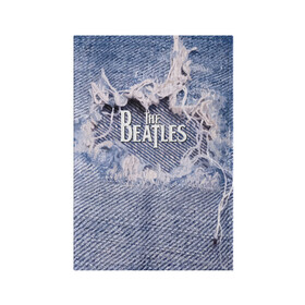 Обложка для паспорта матовая кожа с принтом The Beatles в Санкт-Петербурге, натуральная матовая кожа | размер 19,3 х 13,7 см; прозрачные пластиковые крепления | england | group | jeans | legend | liverpool | music | rock | the beatles | англия | битлз | группа | джинса | легенда | ливерпуль | музыка | рок