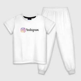 Детская пижама хлопок с принтом INSTAGRAM в Санкт-Петербурге, 100% хлопок |  брюки и футболка прямого кроя, без карманов, на брюках мягкая резинка на поясе и по низу штанин
 | insta | instagram | instagramm | social | видео | инста | инстаграм | инстаграмм | приложение | социальная сеть | фото