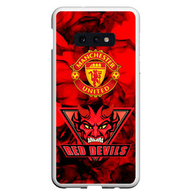 Чехол для Samsung S10E с принтом Manchester United в Санкт-Петербурге, Силикон | Область печати: задняя сторона чехла, без боковых панелей | manchester united | red devils | красные дьяволы | манчестер | манчестер юнайтед | футбол