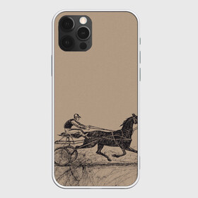 Чехол для iPhone 12 Pro Max с принтом лошадь с колесницей в Санкт-Петербурге, Силикон |  | Тематика изображения на принте: животные | конный спорт | конь | лошадь | наездник | спорт