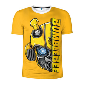 Мужская футболка 3D спортивная с принтом Transformers Bumblebee в Санкт-Петербурге, 100% полиэстер с улучшенными характеристиками | приталенный силуэт, круглая горловина, широкие плечи, сужается к линии бедра | bumblebee | transformers | автоботы | бамблби | мегатрон | оптимус прайм | роботы | трансформеры