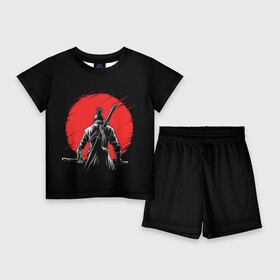Детский костюм с шортами 3D с принтом Sekiro: Shadows Die Twice в Санкт-Петербурге,  |  | Тематика изображения на принте: armed | death | die | game | japan | ninja | one | samurai | sekiro | shadow | shinobi | wolf | волк | игра | ниндзя | самураи | самурай | тени | тень | шиноби | япония