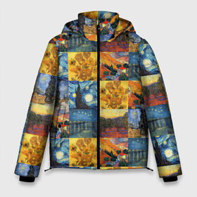 Мужская зимняя куртка 3D с принтом Картины Ван Гога в Санкт-Петербурге, верх — 100% полиэстер; подкладка — 100% полиэстер; утеплитель — 100% полиэстер | длина ниже бедра, свободный силуэт Оверсайз. Есть воротник-стойка, отстегивающийся капюшон и ветрозащитная планка. 

Боковые карманы с листочкой на кнопках и внутренний карман на молнии. | i cant hear the haters | van gogh | ван гог | ван гоги | звездная ночь | ирисы | картины ван гог | картины ван гога | пшеничное поле с кипарисами | солнечный лучик | художник