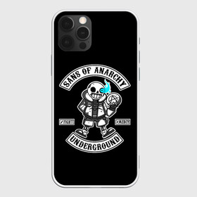 Чехол для iPhone 12 Pro с принтом Undertale. Sans of Anarchy в Санкт-Петербурге, силикон | область печати: задняя сторона чехла, без боковых панелей | asriel | chara | dreemurr | fight | frisk | gamer | mercy | rpg | sans | skeleton | undertale | азриэль | андертэйл | дримурр | история | подземная | санс | сказка | скелет | фриск | чара