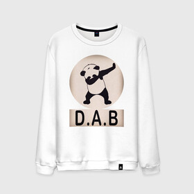Мужской свитшот хлопок с принтом DAB Panda в Санкт-Петербурге, 100% хлопок |  | best | dab | dabbig | dance | freedom | hip hop | music | panda | rap | даб | даббинг | животные | крутой | лучший | медведь | музыка | панда | рэп | рэпер | свобода | танец | хип хоп