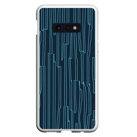 Чехол для Samsung S10E с принтом Стильный узор в Санкт-Петербурге, Силикон | Область печати: задняя сторона чехла, без боковых панелей | абстрактное | голубое | полоса | полосы | синее | узор | узоры | чёрное | эфемерное