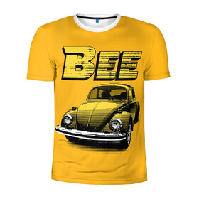 Мужская футболка 3D спортивная с принтом Transformers Bee в Санкт-Петербурге, 100% полиэстер с улучшенными характеристиками | приталенный силуэт, круглая горловина, широкие плечи, сужается к линии бедра | bumblebee | transformers | автоботы | бамблби | мегатрон | оптимус прайм | роботы | трансформеры