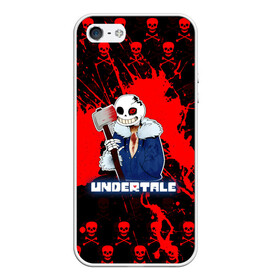 Чехол для iPhone 5/5S матовый с принтом UNDERTALE в Санкт-Петербурге, Силикон | Область печати: задняя сторона чехла, без боковых панелей | asriel dreemurr | chara | frisk | sans | undertale | азриэль дримурр | андертейл | андрайн | гастер | меттатон | санс | фриск | чара