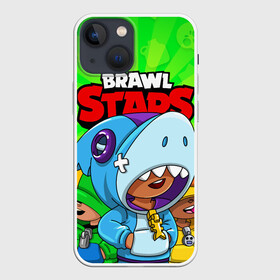 Чехол для iPhone 13 mini с принтом BRAWL STARS LEON в Санкт-Петербурге,  |  | brawl stars | brawl stars leon | brawler | leon | sally | shark | акула | бравл старз | бравлер | леон | салли