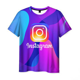 Мужская футболка 3D с принтом Instagram Exclusive в Санкт-Петербурге, 100% полиэфир | прямой крой, круглый вырез горловины, длина до линии бедер | insta | instagram | instagramm | social | видео | инста | инстаграм | инстаграмм | приложение | социальная сеть | фото