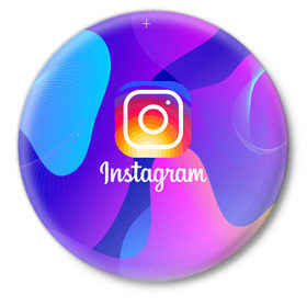 Значок с принтом Instagram Exclusive в Санкт-Петербурге,  металл | круглая форма, металлическая застежка в виде булавки | insta | instagram | instagramm | social | видео | инста | инстаграм | инстаграмм | приложение | социальная сеть | фото
