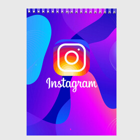 Скетчбук с принтом Instagram Exclusive в Санкт-Петербурге, 100% бумага
 | 48 листов, плотность листов — 100 г/м2, плотность картонной обложки — 250 г/м2. Листы скреплены сверху удобной пружинной спиралью | Тематика изображения на принте: insta | instagram | instagramm | social | видео | инста | инстаграм | инстаграмм | приложение | социальная сеть | фото