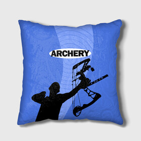 Подушка 3D с принтом Archery в Санкт-Петербурге, наволочка – 100% полиэстер, наполнитель – холлофайбер (легкий наполнитель, не вызывает аллергию). | состоит из подушки и наволочки. Наволочка на молнии, легко снимается для стирки | archer | archery | bow | bow hunter | bowhunter | лук | лучник | стрельба из лука