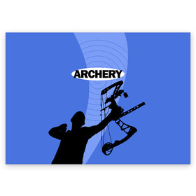 Поздравительная открытка с принтом Archery в Санкт-Петербурге, 100% бумага | плотность бумаги 280 г/м2, матовая, на обратной стороне линовка и место для марки
 | archer | archery | bow | bow hunter | bowhunter | лук | лучник | стрельба из лука