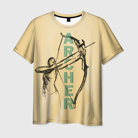 Мужская футболка 3D с принтом Archer в Санкт-Петербурге, 100% полиэфир | прямой крой, круглый вырез горловины, длина до линии бедер | archer | archery | bow | bow hunter | bowhunter | лук | лучник | стрельба из лука