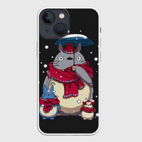 Чехол для iPhone 13 mini с принтом My Neighbor Totoro зонт от снега в Санкт-Петербурге,  |  | Тематика изображения на принте: anime | hayao miyazaki | japanese | meme | miyazaki | piano | studio ghibli | tokyo | totoro | гибли | котобус | мой | сосед | сусуватари | тонари | тоторо | хаяо миядзаки