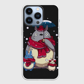 Чехол для iPhone 13 Pro с принтом My Neighbor Totoro зонт от снега в Санкт-Петербурге,  |  | Тематика изображения на принте: anime | hayao miyazaki | japanese | meme | miyazaki | piano | studio ghibli | tokyo | totoro | гибли | котобус | мой | сосед | сусуватари | тонари | тоторо | хаяо миядзаки