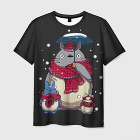 Мужская футболка 3D с принтом My Neighbor Totoro зонт от снега в Санкт-Петербурге, 100% полиэфир | прямой крой, круглый вырез горловины, длина до линии бедер | Тематика изображения на принте: anime | hayao miyazaki | japanese | meme | miyazaki | piano | studio ghibli | tokyo | totoro | гибли | котобус | мой | сосед | сусуватари | тонари | тоторо | хаяо миядзаки