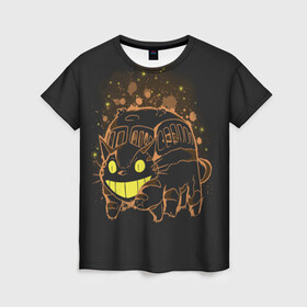 Женская футболка 3D с принтом My Neighbor Totoro оранжевый кот в Санкт-Петербурге, 100% полиэфир ( синтетическое хлопкоподобное полотно) | прямой крой, круглый вырез горловины, длина до линии бедер | anime | hayao miyazaki | japanese | meme | miyazaki | piano | studio ghibli | tokyo | totoro | гибли | котобус | мой | сосед | сусуватари | тонари | тоторо | хаяо миядзаки