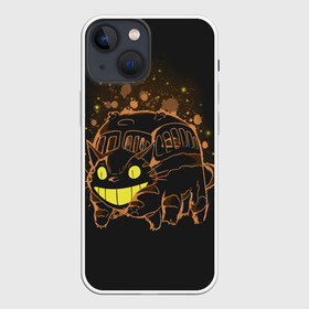 Чехол для iPhone 13 mini с принтом My Neighbor Totoro оранжевый кот в Санкт-Петербурге,  |  | anime | hayao miyazaki | japanese | meme | miyazaki | piano | studio ghibli | tokyo | totoro | гибли | котобус | мой | сосед | сусуватари | тонари | тоторо | хаяо миядзаки