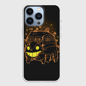 Чехол для iPhone 13 Pro с принтом My Neighbor Totoro оранжевый кот в Санкт-Петербурге,  |  | Тематика изображения на принте: anime | hayao miyazaki | japanese | meme | miyazaki | piano | studio ghibli | tokyo | totoro | гибли | котобус | мой | сосед | сусуватари | тонари | тоторо | хаяо миядзаки