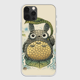 Чехол для iPhone 12 Pro с принтом My Neighbor Totoro заяц с чешуей в Санкт-Петербурге, силикон | область печати: задняя сторона чехла, без боковых панелей | anime | hayao miyazaki | japanese | meme | miyazaki | piano | studio ghibli | tokyo | totoro | гибли | котобус | мой | сосед | сусуватари | тонари | тоторо | хаяо миядзаки