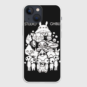 Чехол для iPhone 13 mini с принтом Мой сосед Тоторо Studio Ghibli в Санкт-Петербурге,  |  | anime | hayao miyazaki | japanese | meme | miyazaki | piano | studio ghibli | tokyo | totoro | гибли | котобус | мой | сосед | сусуватари | тонари | тоторо | хаяо миядзаки