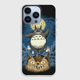 Чехол для iPhone 13 Pro с принтом My Neighbor Totoro кот и заяц в Санкт-Петербурге,  |  | anime | hayao miyazaki | japanese | meme | miyazaki | piano | studio ghibli | tokyo | totoro | гибли | котобус | мой | сосед | сусуватари | тонари | тоторо | хаяо миядзаки