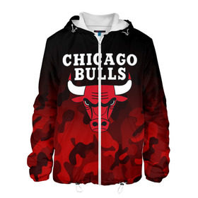 Мужская куртка 3D с принтом CHICAGO BULLS | ЧИКАГО БУЛЛС в Санкт-Петербурге, ткань верха — 100% полиэстер, подклад — флис | прямой крой, подол и капюшон оформлены резинкой с фиксаторами, два кармана без застежек по бокам, один большой потайной карман на груди. Карман на груди застегивается на липучку | bulls | chicago | chicago bulls | nba | red bulls | usa | америка | быки | нба | сша | чикаго буллс