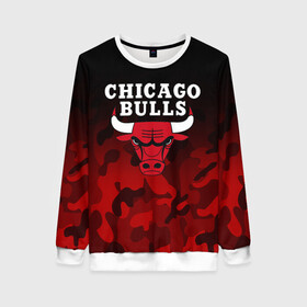 Женский свитшот 3D с принтом CHICAGO BULLS | ЧИКАГО БУЛЛС в Санкт-Петербурге, 100% полиэстер с мягким внутренним слоем | круглый вырез горловины, мягкая резинка на манжетах и поясе, свободная посадка по фигуре | bulls | chicago | chicago bulls | nba | red bulls | usa | америка | быки | нба | сша | чикаго буллс